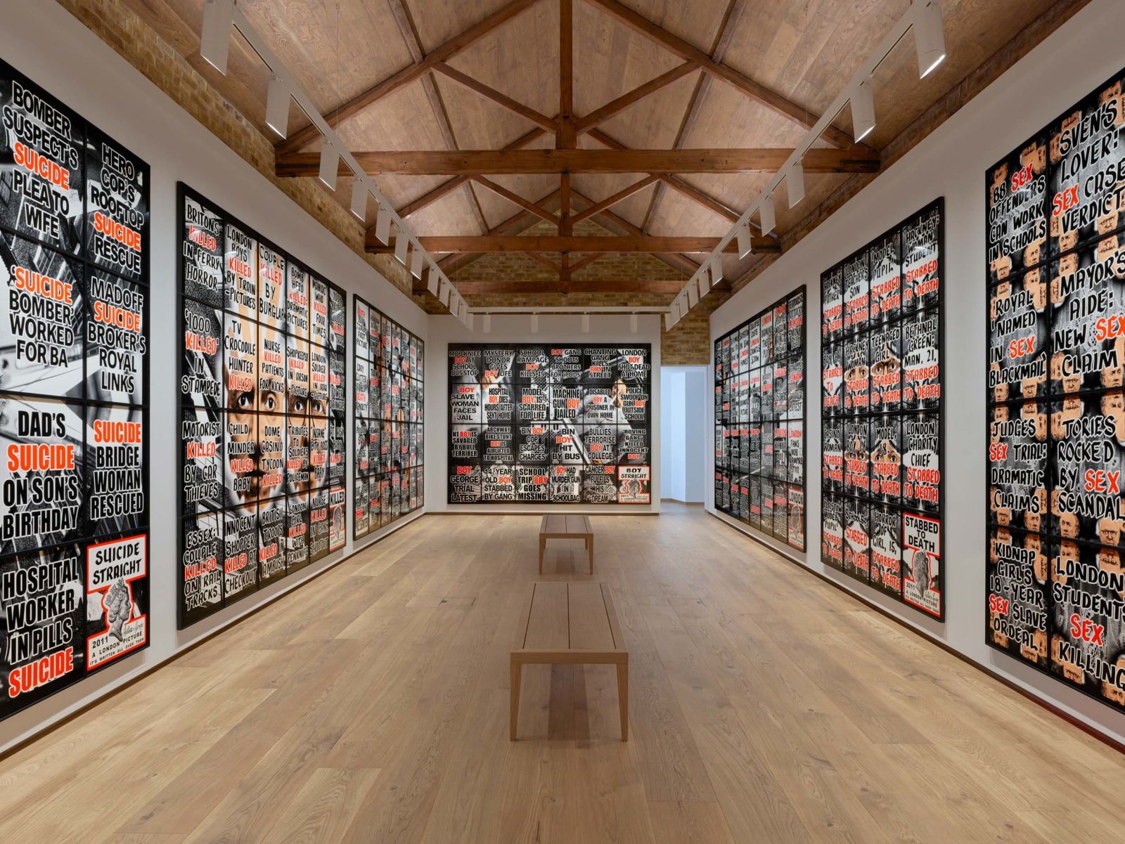 Gilbert &amp;amp; George: LONDON PICTURES, Installation View