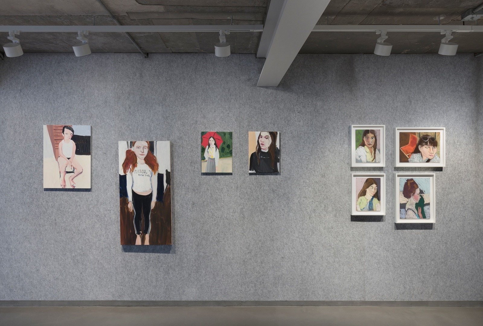 Chantal Joffe,&nbsp;Teenagers, Installation view, Lehmann Maupin, Seoul, 2020