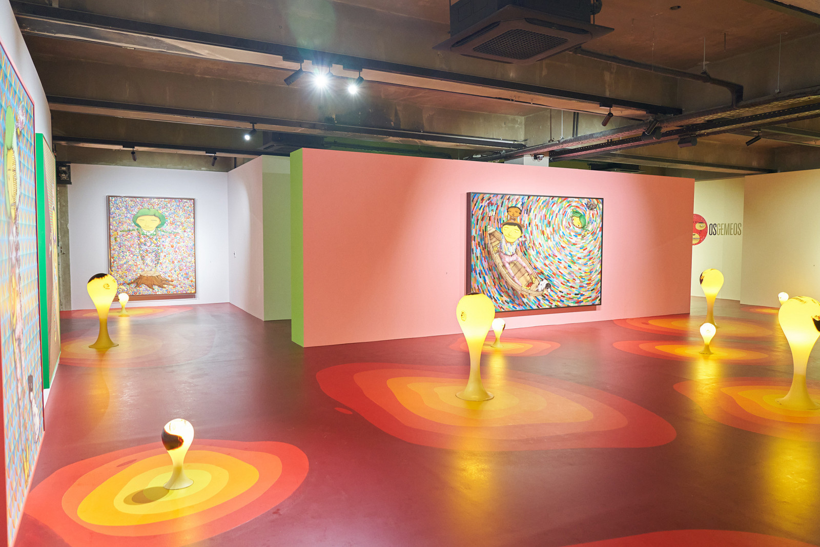 Second installation view of the exhibition OSGEMEOS: You Are My Guest in Seoul