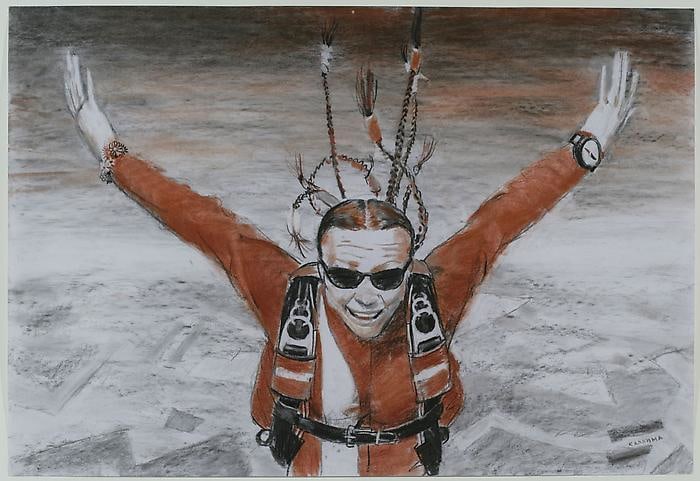 ALEXEY KALLIMA From the series "Chechen Women's Team of Parachute Jumping and Its Virtual Fans", 2008