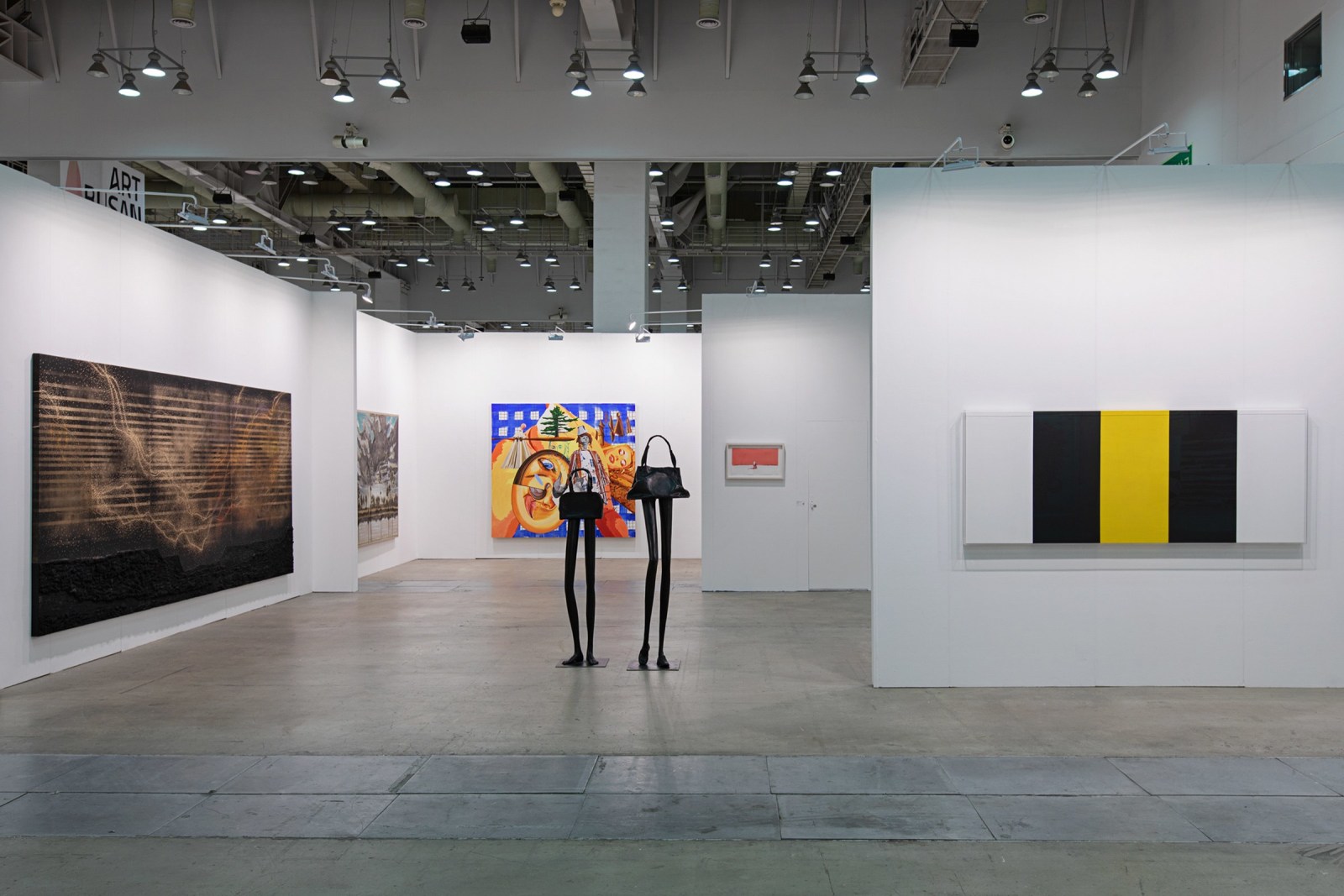 First installation view of Lehmann Maupin's booth at Art Busan &amp; design 2020