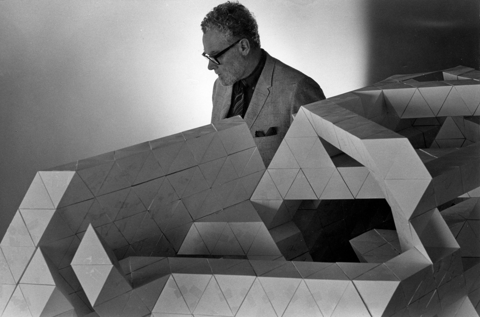 Tony Smith with&amp;nbsp;Bat Cave, 1st model, 1969