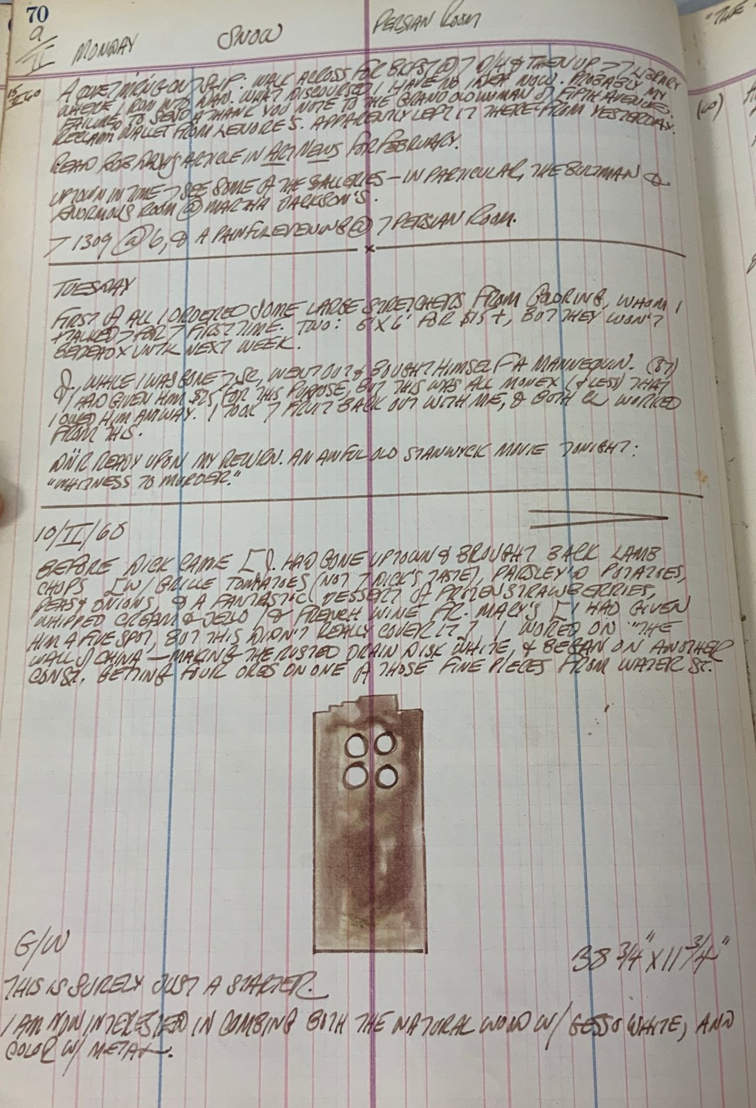 February 9, 1959, and February 9–10, 1960 -  - Journals - Robert Indiana