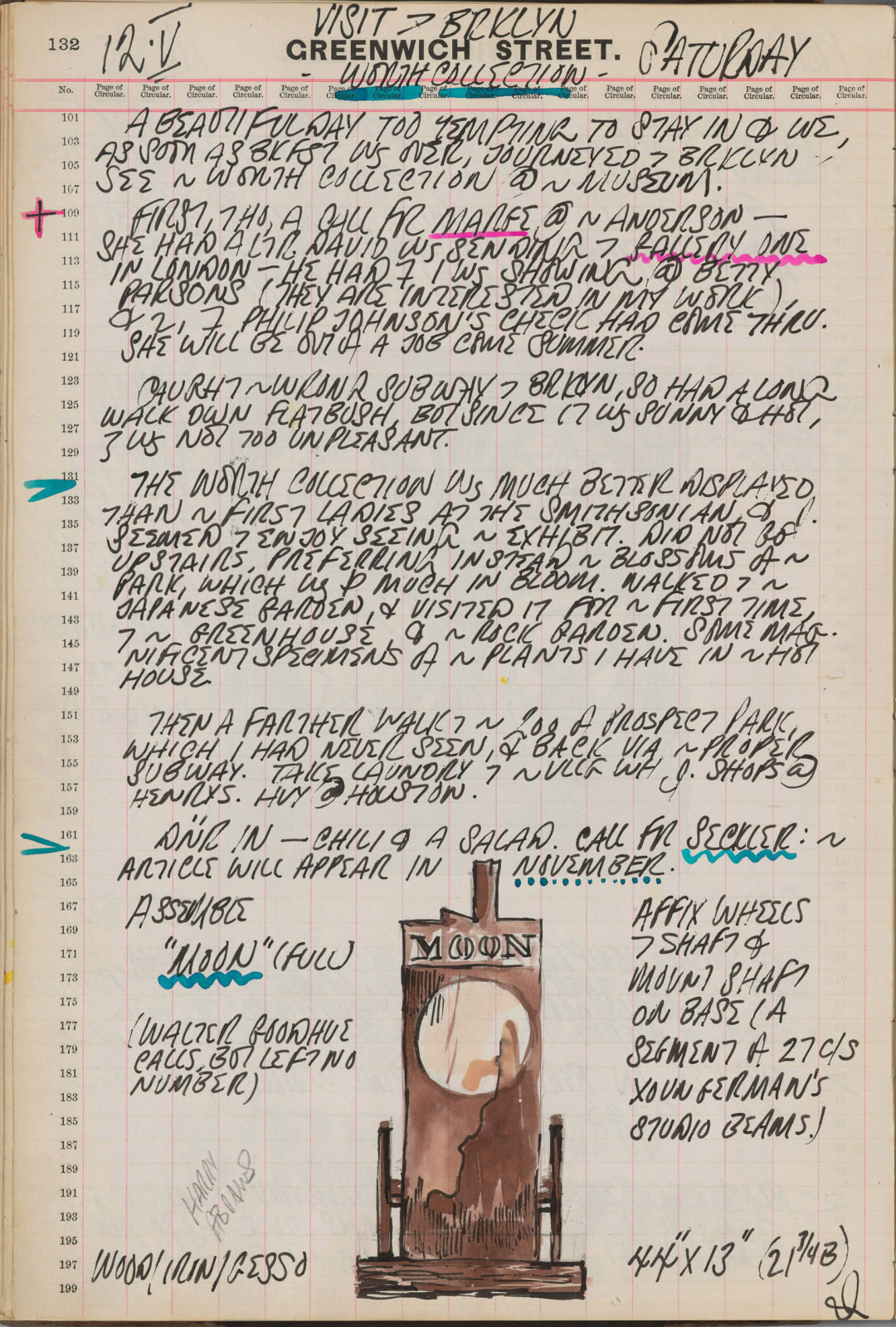 May 12, 1962 -  - Journals - Robert Indiana