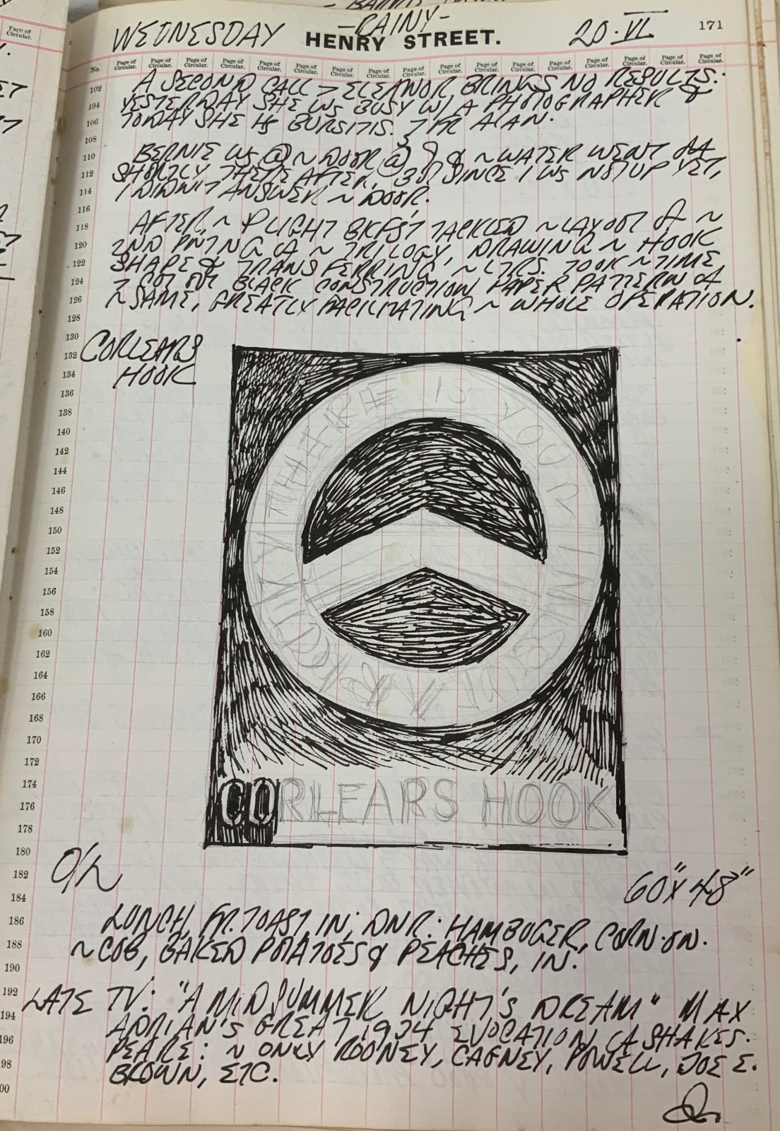 June 20, 1962 -  - Journals - Robert Indiana