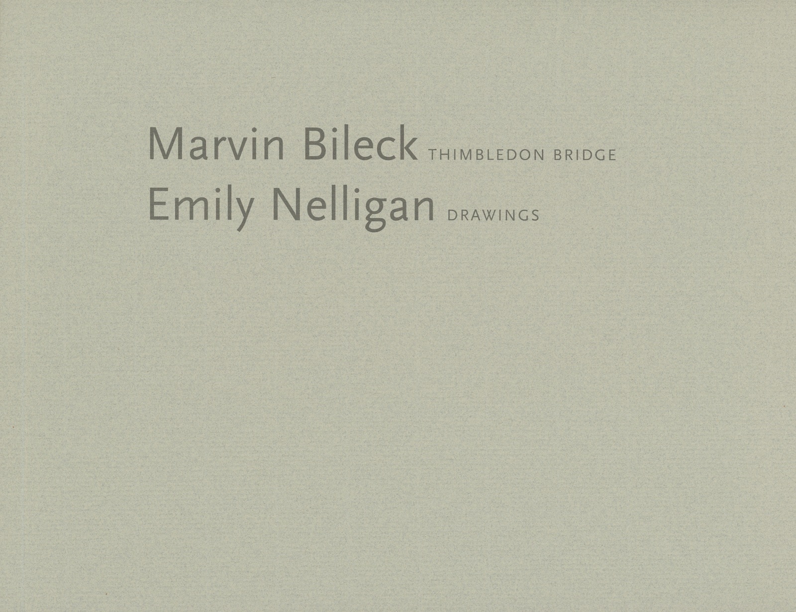 Thimbledon Bridge | Drawings - Marvin Bileck | Emily Nelligan - Catalogues - Alexandre Gallery