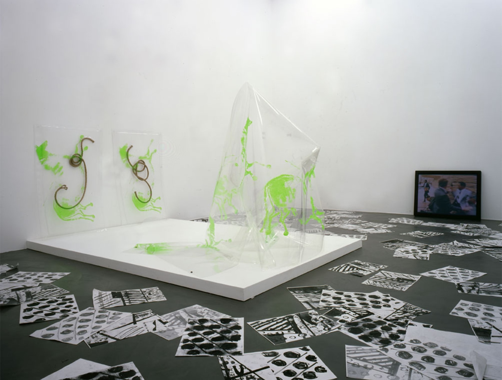 Installation view, Seth Price, Kunsthalle Zurich, 2008