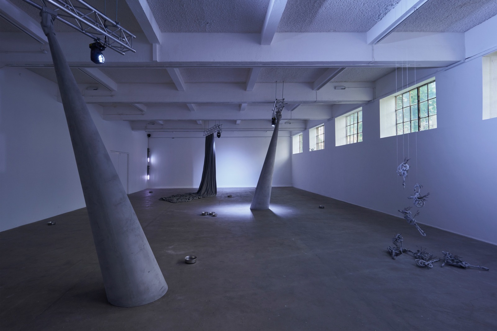 Installation view, Nikita Gale, IN A DREAM YOU CLIMB THE STAIRS, Chisenhale, London, 2022