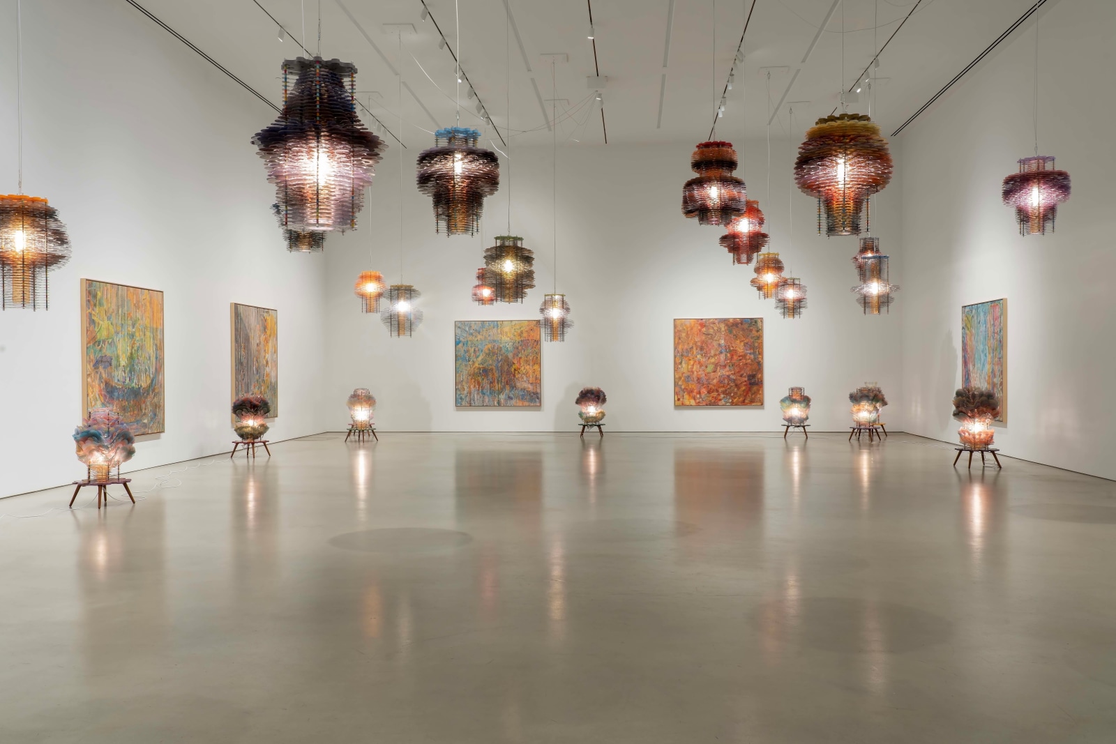 Installation view, Jorge Pardo, Petzel, 2025.