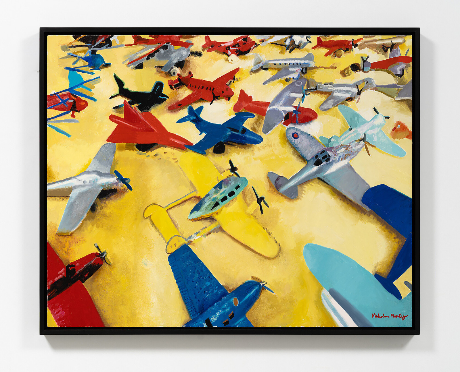 Malcolm Morley, Aircraft on a Yellow Plane, 2014