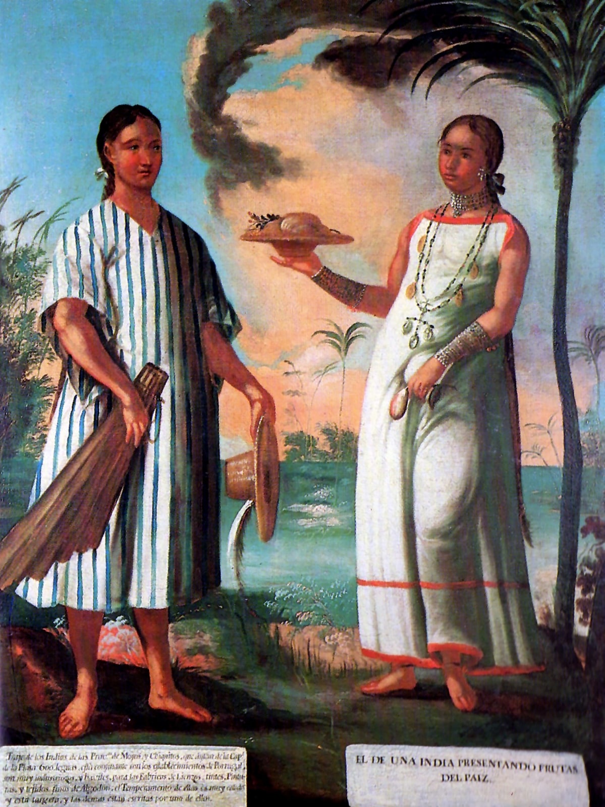 Anónimo europeo, Trajes de los indios de la provincia de Mojos y Chiquitos [Bolivia], 1750/1830