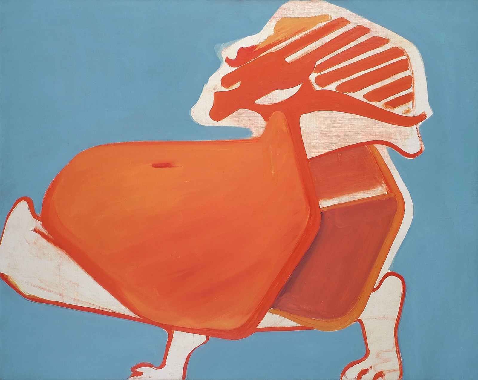 Maria Lassnig, Sesselselbstportr&amp;auml;t, 1968, Oil on canvas. The Klewan Collection.&amp;nbsp;&amp;copy; Maria Lassnig Foundation / VG Bild-Kunst, Bonn 2024.