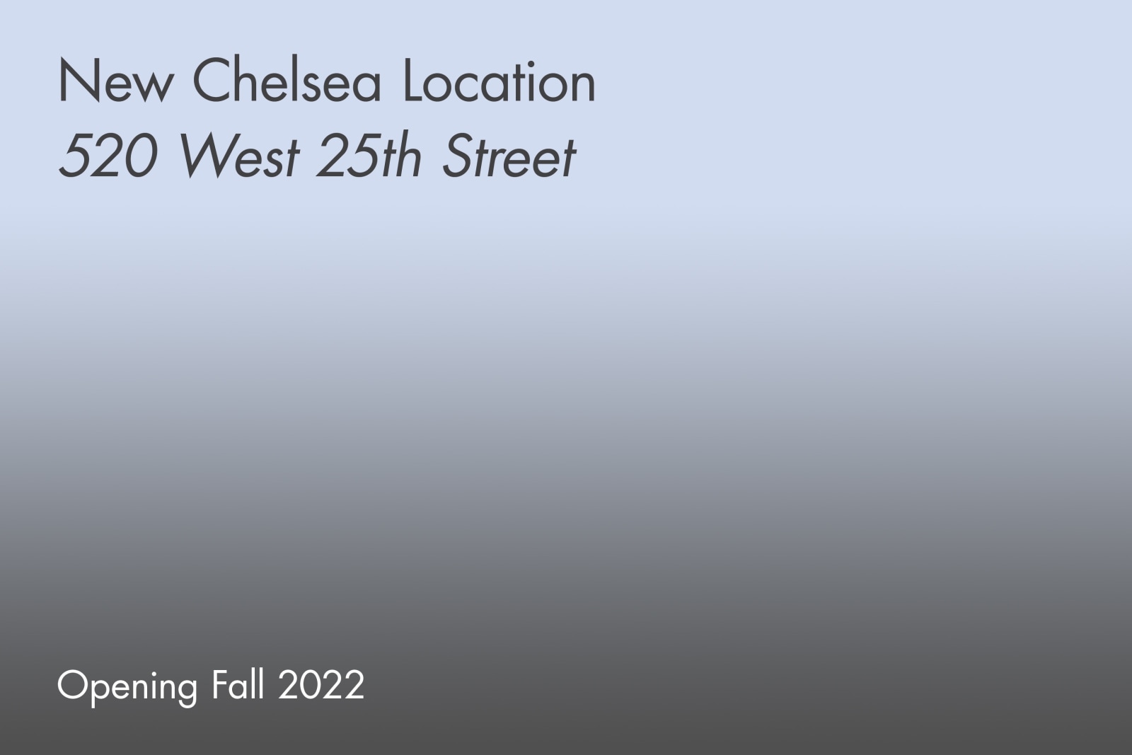 New Chelsea Location