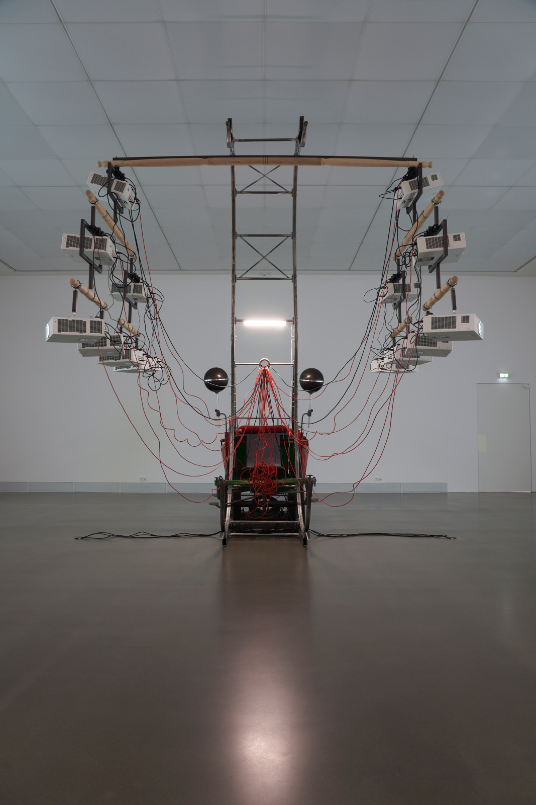 Installation view, Raphaela Vogel, The Dressage of Space: Ziggurat of Dead Zones, Kunsthalle Giessen, 2024