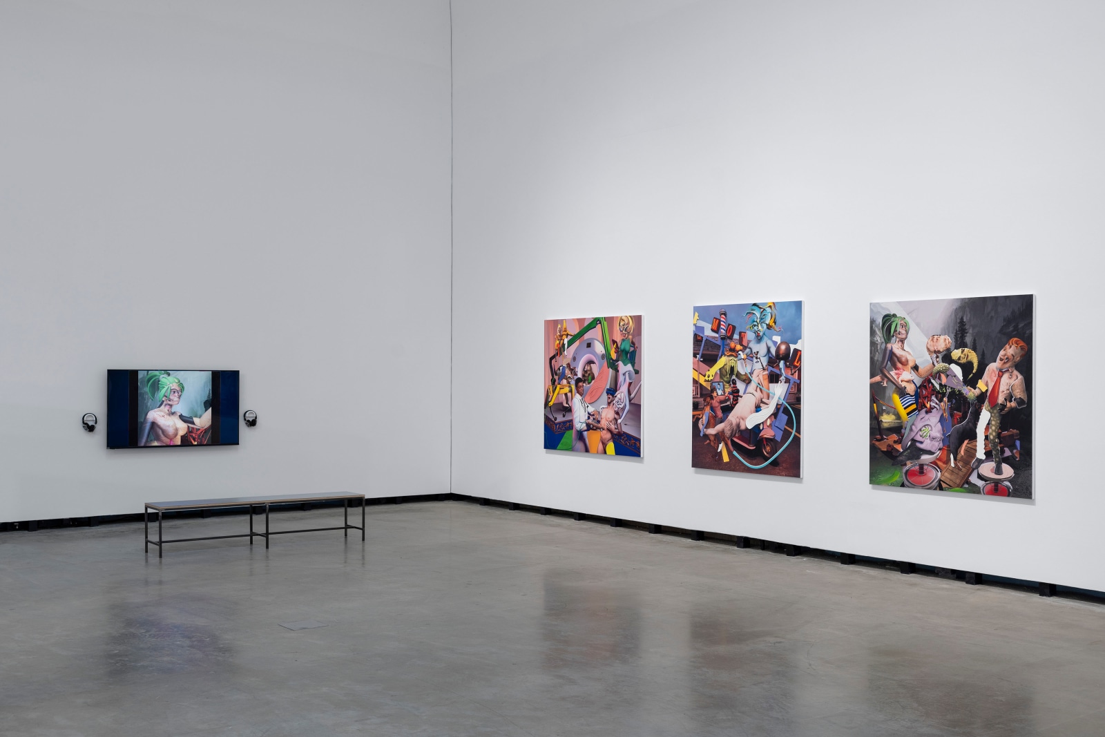 Between pixel and pigment: Hybrid painting in post-digital times. Installation view, 2024. MARTa Herford, Germany.