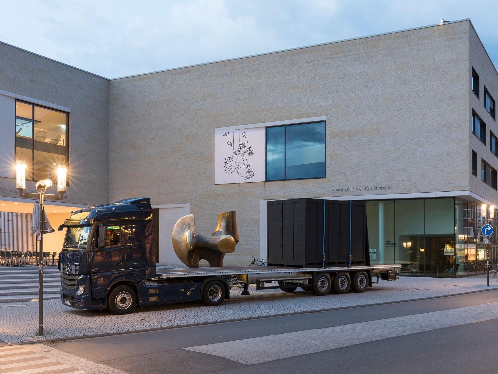 Cosima von Bonin &amp;amp; Tom Burr: Benz Bonin Burr. Installation view, 2017. Skulptur Projekte M&uuml;nster, Westf&auml;lischer Kunstverein.