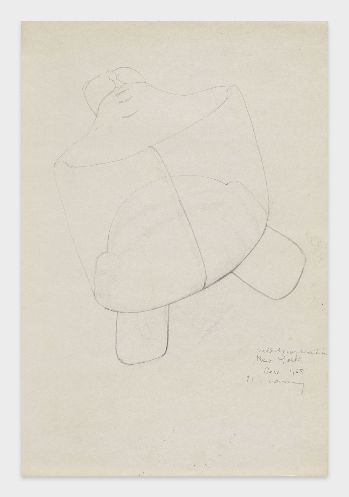 Maria Lassnig, Selbsportrait in New York
