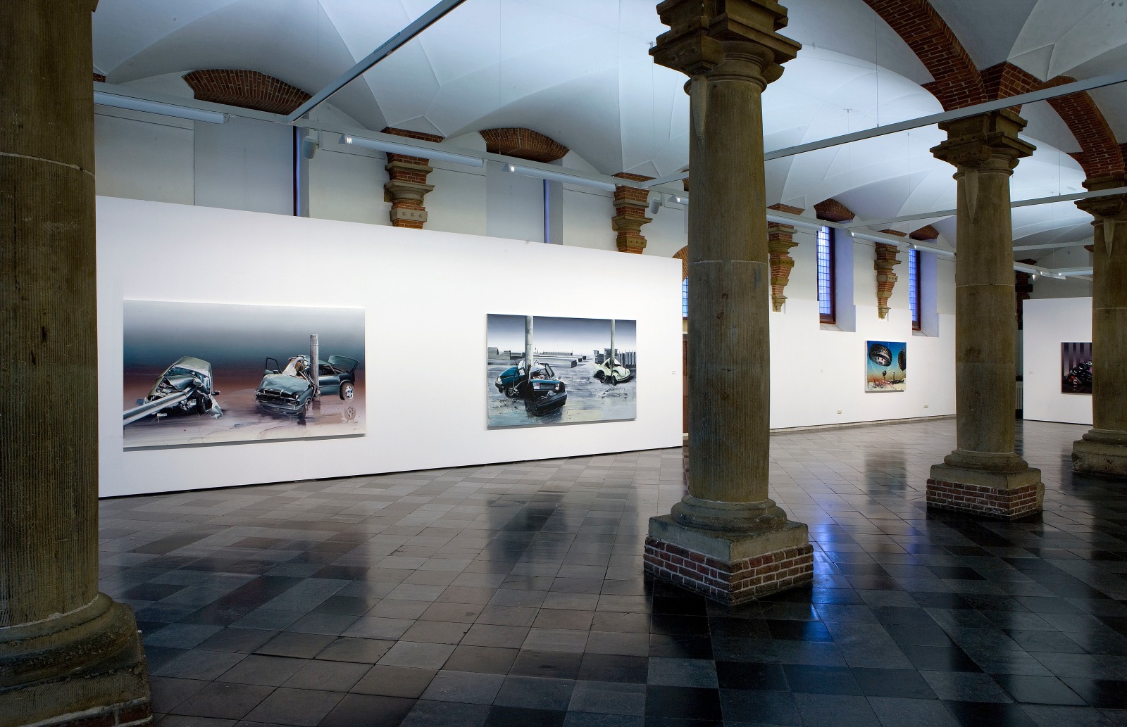 Installation view, Dirk Skreber,&nbsp;Killer Wheels, Frans Hals Museum, Haarlem, Netherlands, 2009