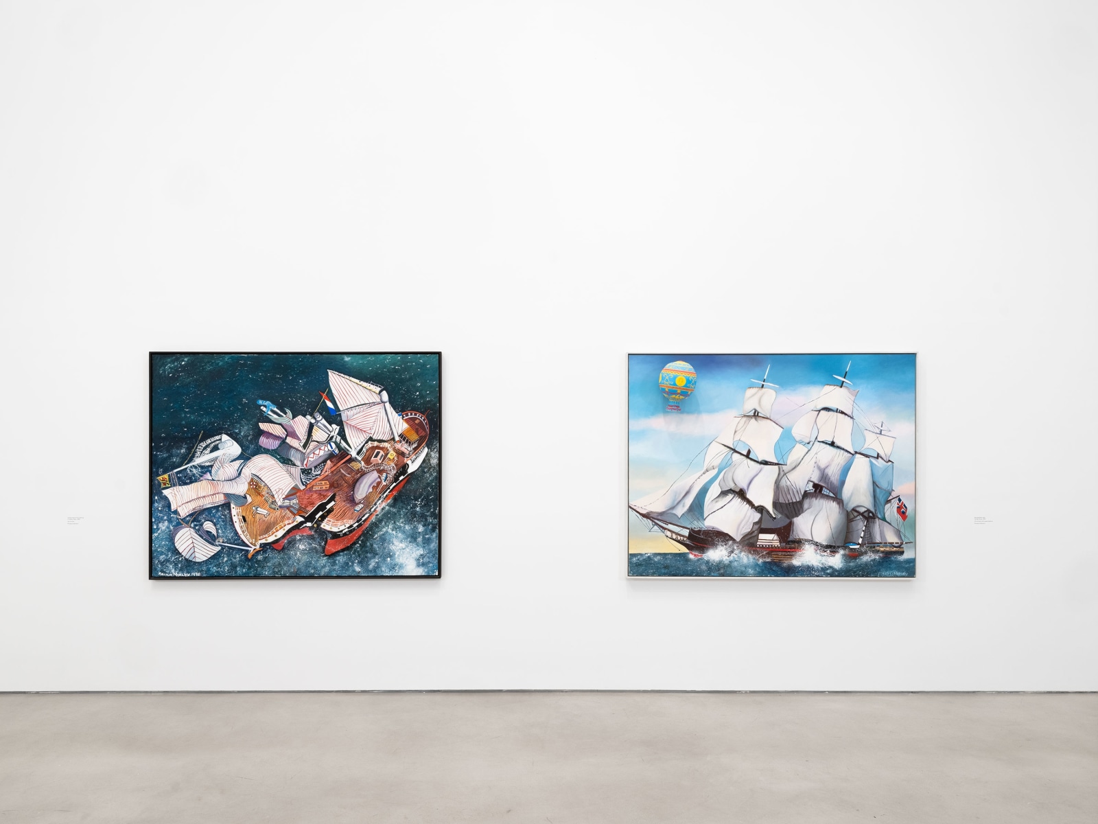 Installation view, Malcolm Morley, Painting as Model,&nbsp;Petzel, 2024