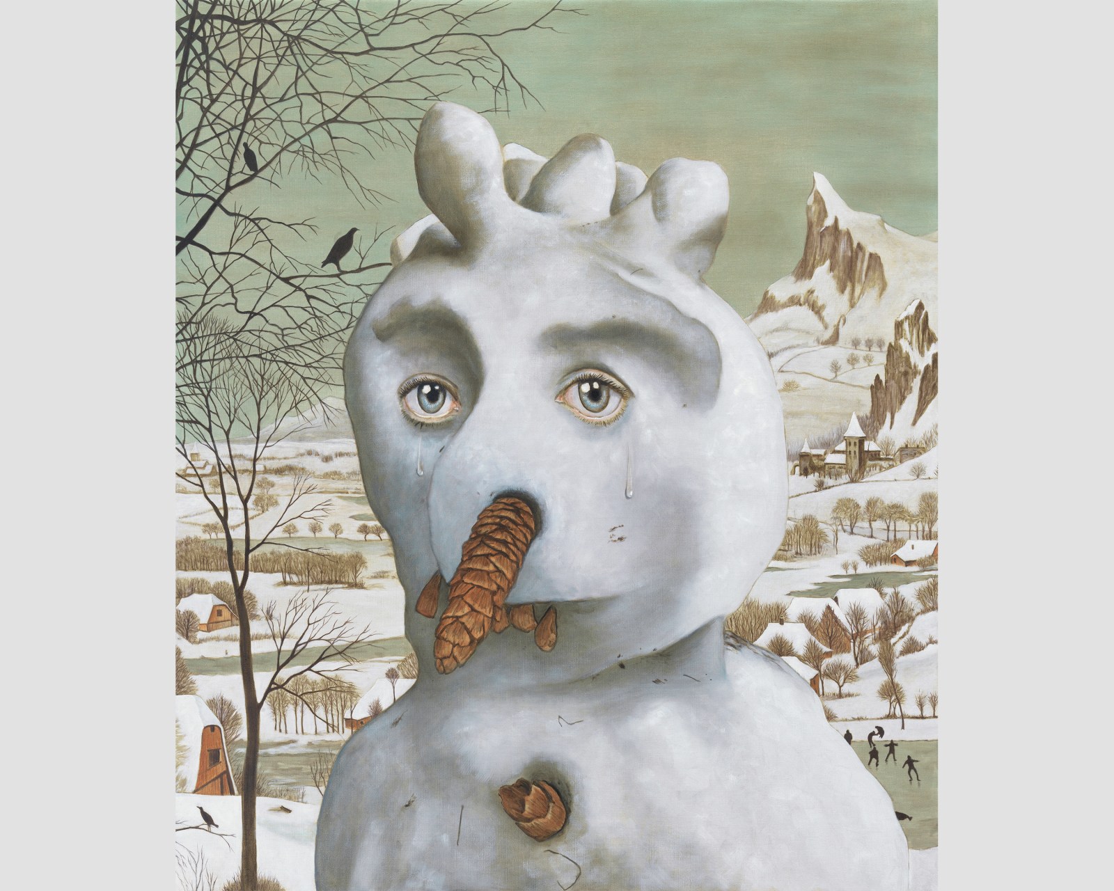 Sean Landers, Snowman in Brueghel, 2016