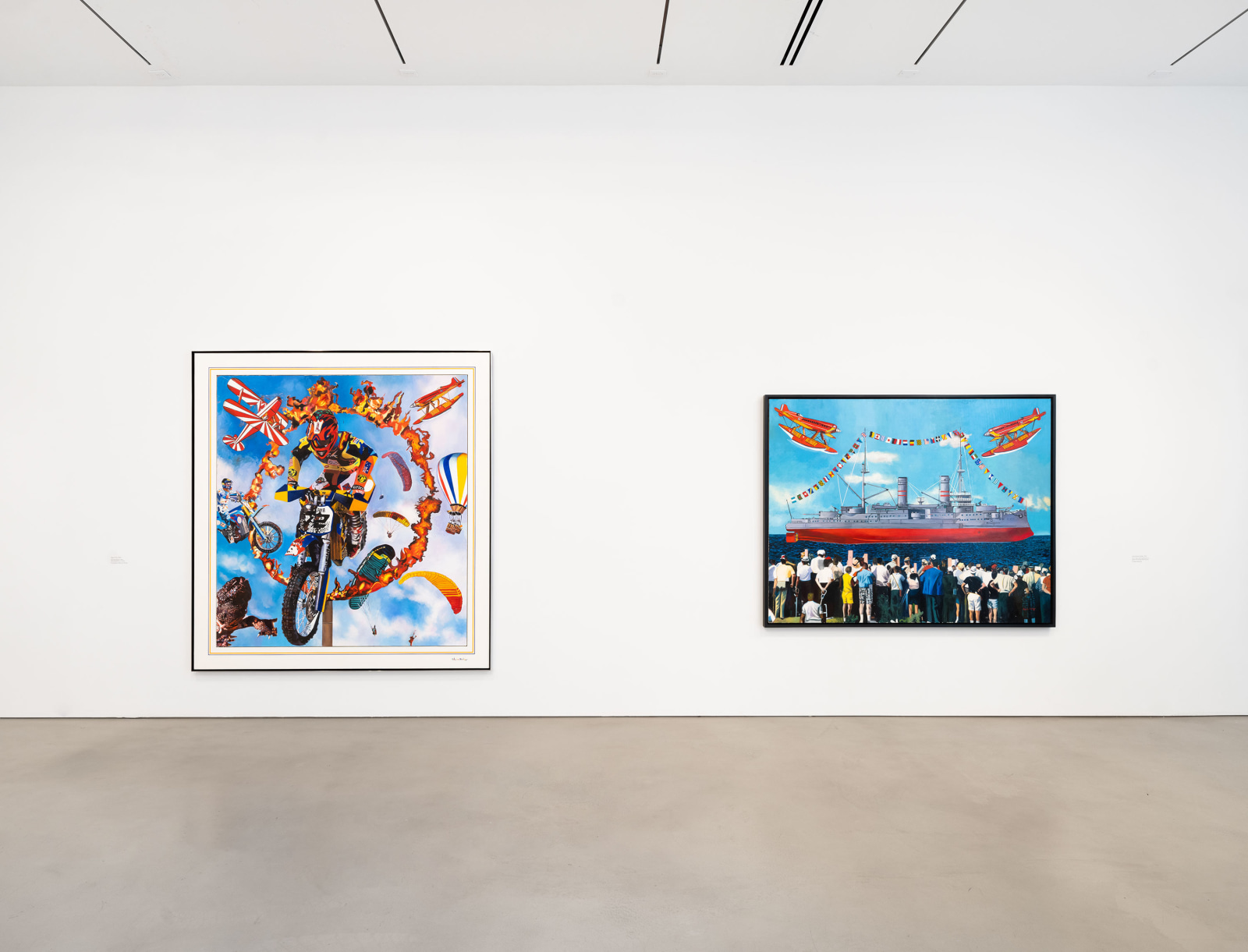 Installation view, Malcolm Morley, Painting as Model,&nbsp;Petzel, 2024