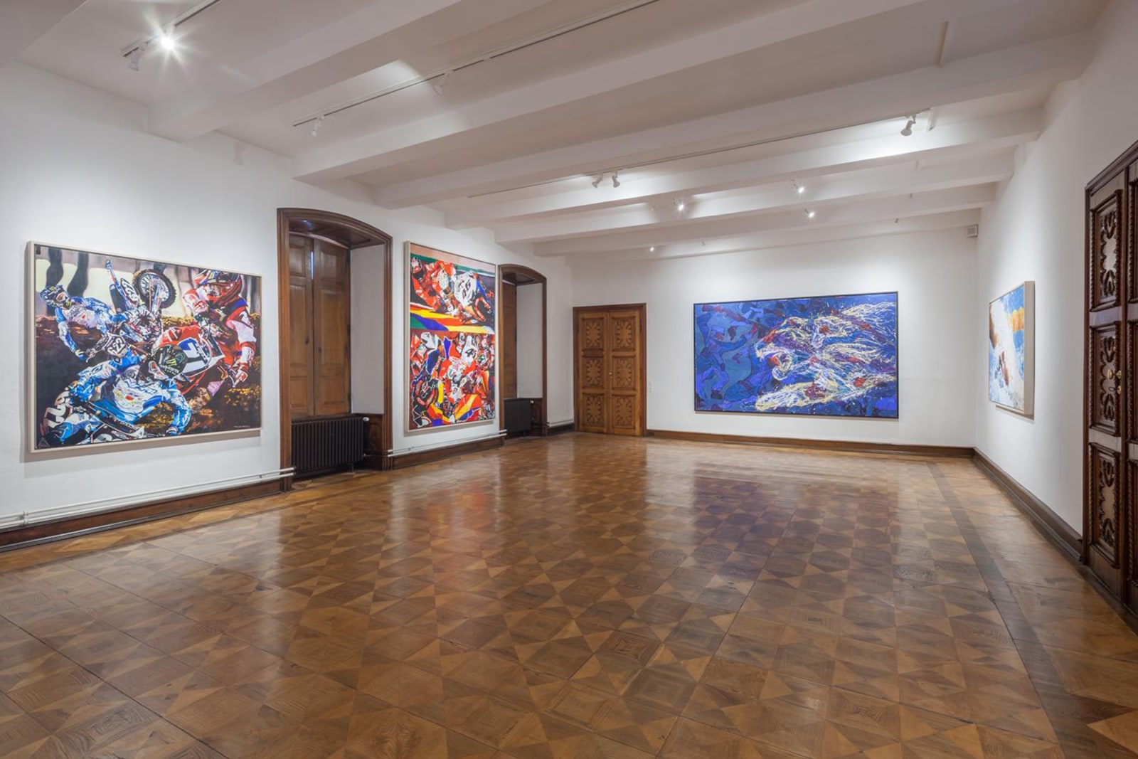 Installation view, Malcolm Morley: Works from the Hall Collection, Hall Art Foundation, Schloss Derneburg Museum, Derneburg, Germany, 2017-18
