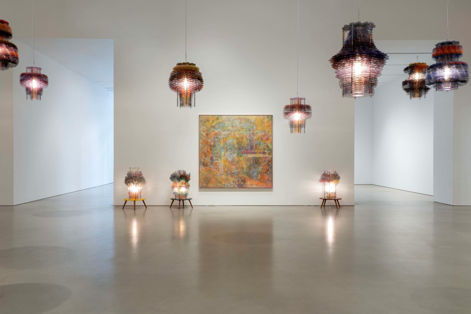 Installation view, Jorge Pardo, Petzel, 2025.