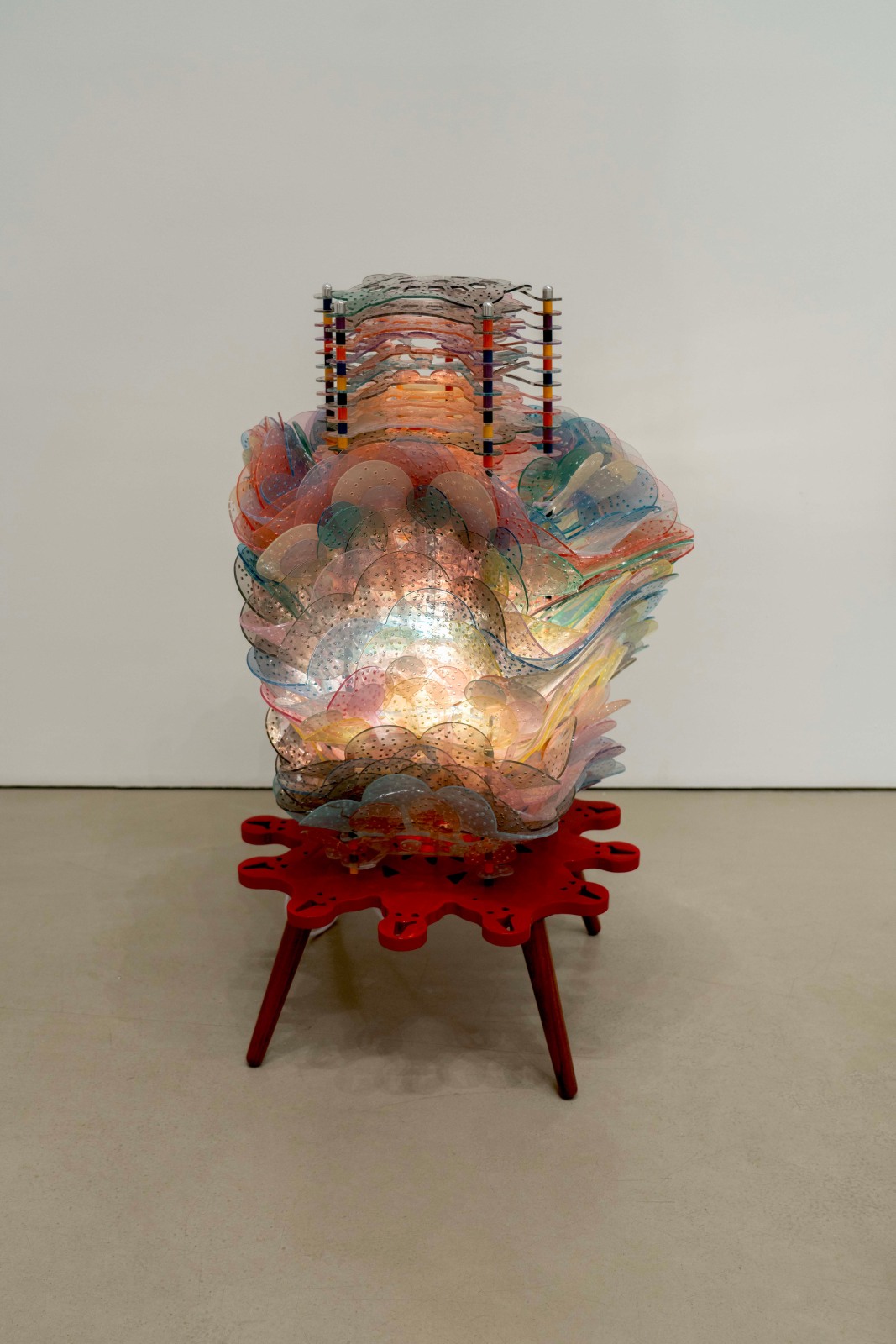 Untitled, 2025, PETG 3mm, birch, dzalam, aluminum, stainless steel