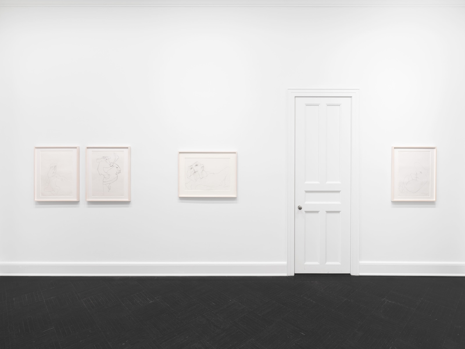 Installation view, Maria Lassnig, Drawings, Petzel, 2024