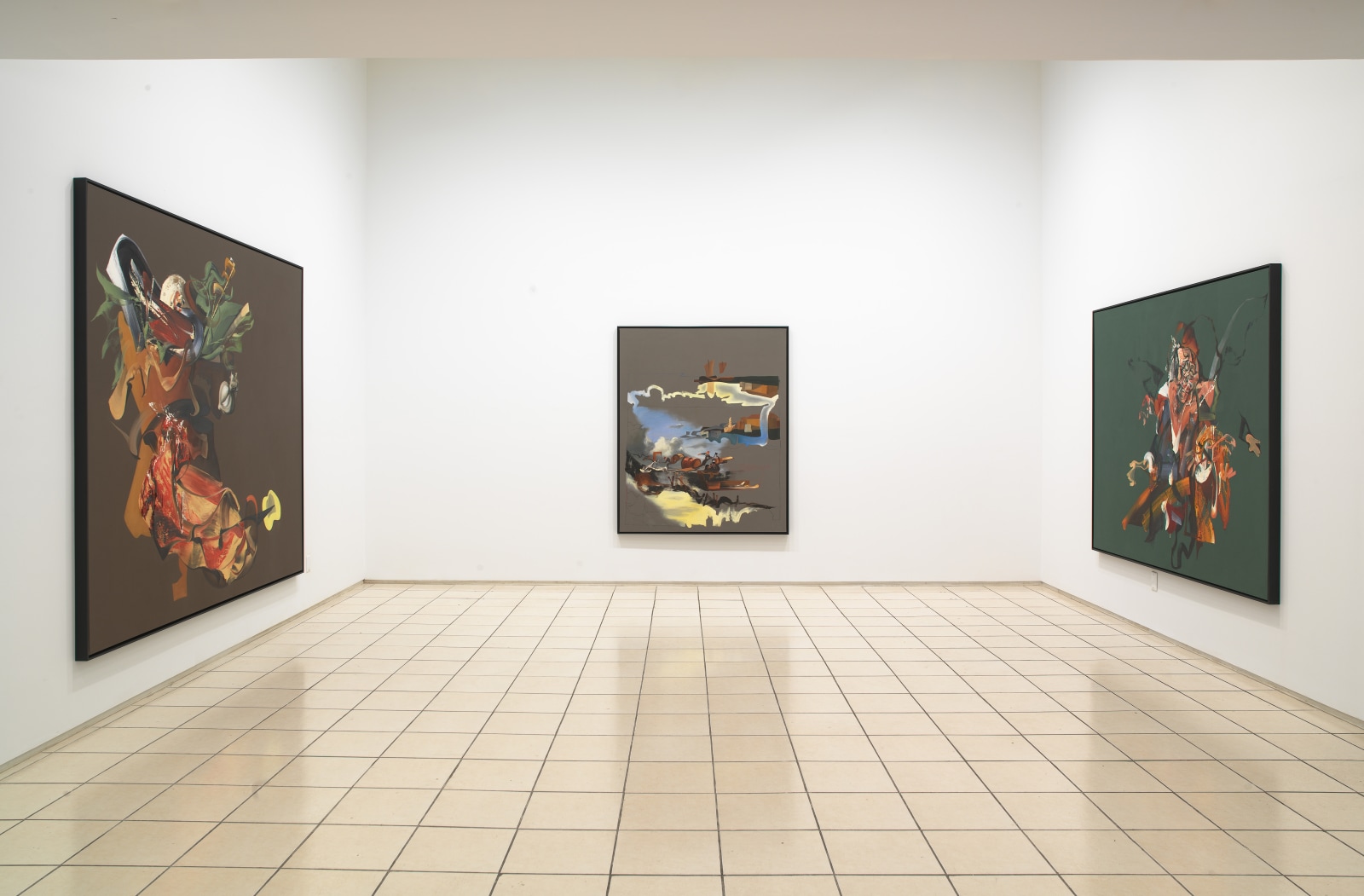 Pieter Schoolwerth: Portraits of Paintings. Installation view, 2010. Miguel Abreu, New York.