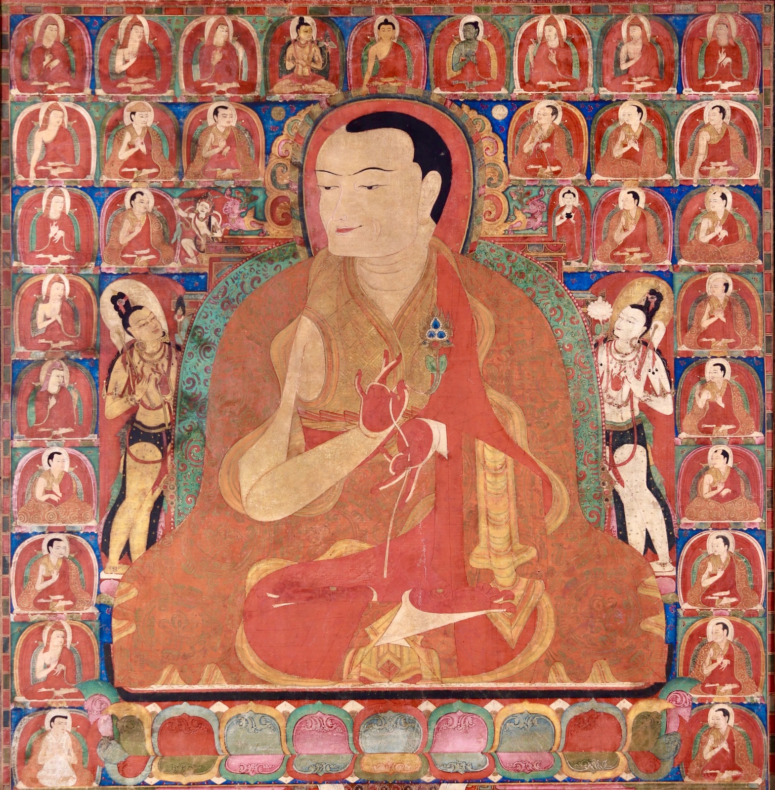 Tibetan painting of a Buddhist master (lama)