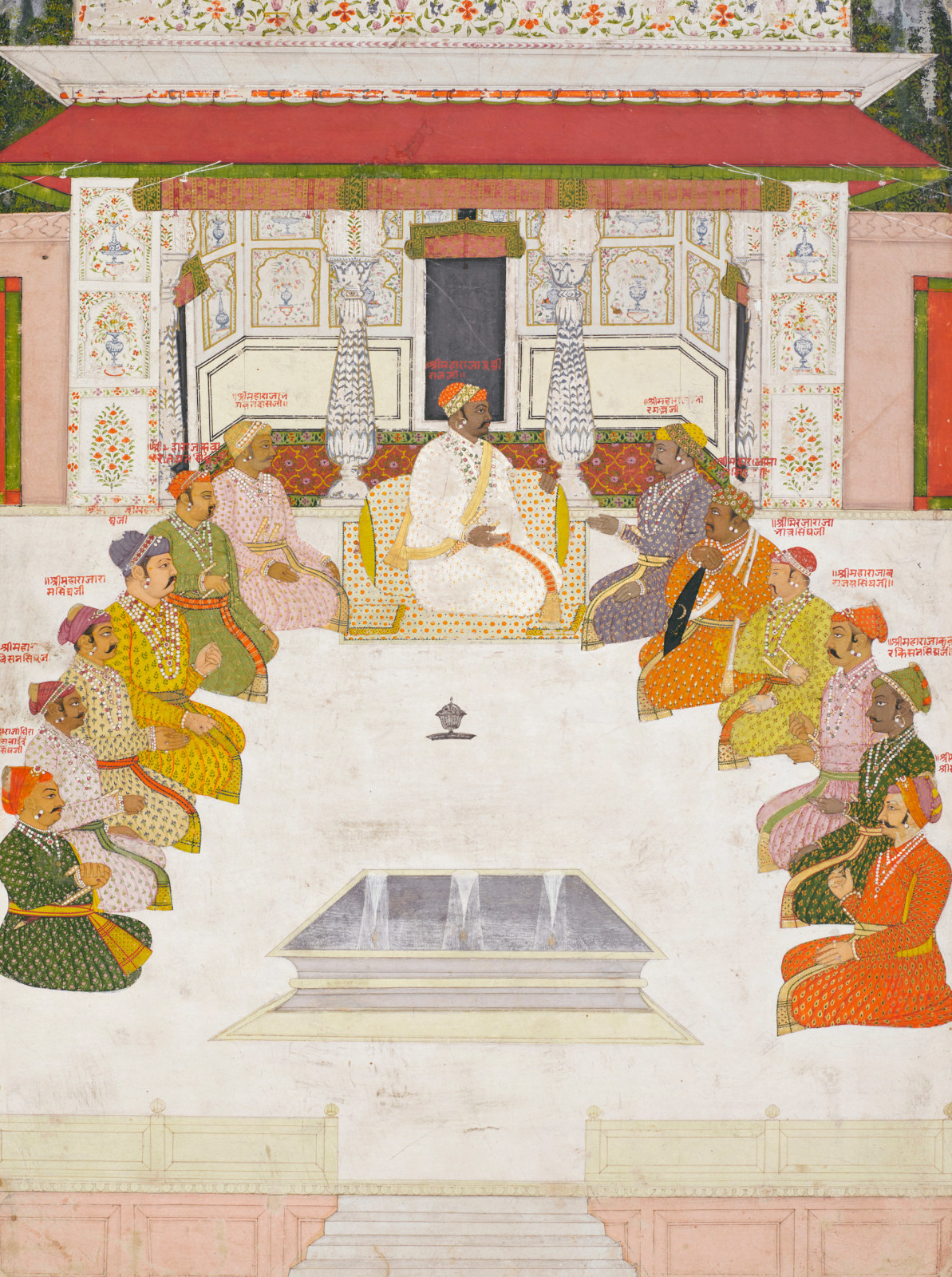 Ancestral Portraits of the Rulers of Amber and Jaipur, By a Jaipur artist, circa 1750-1760
