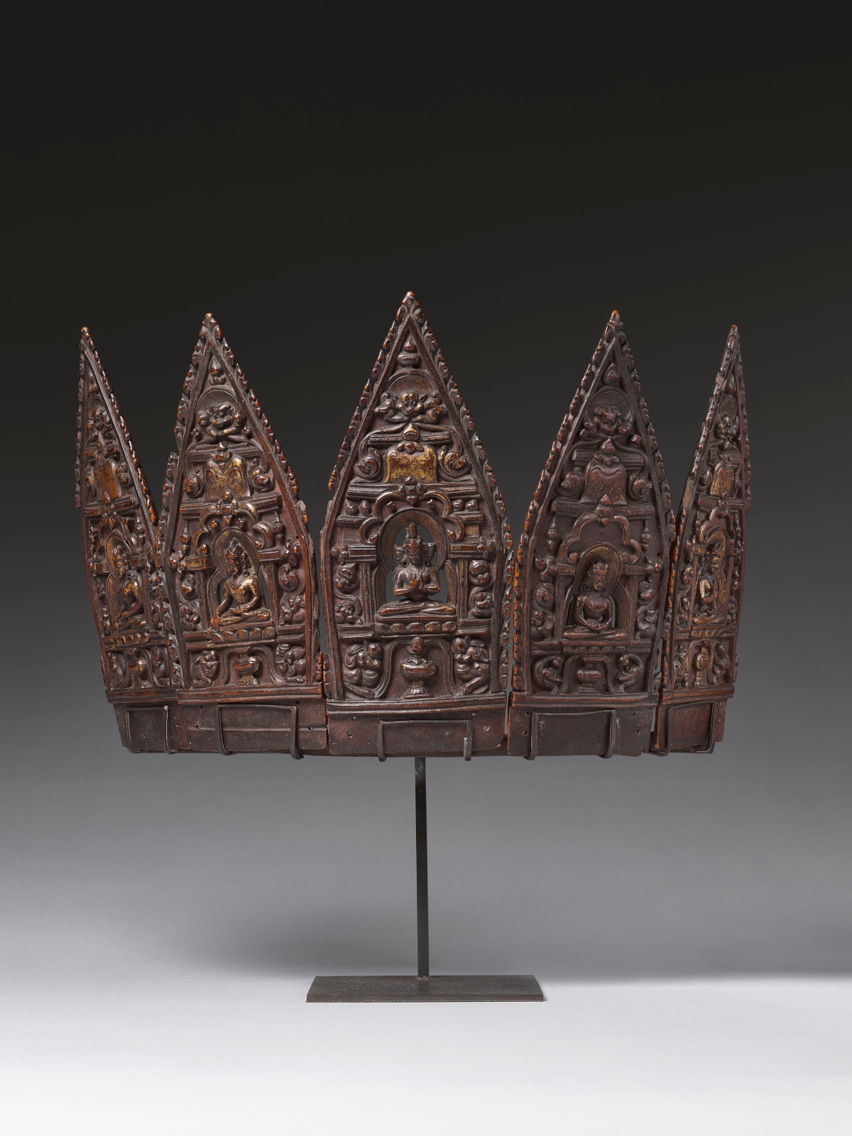Crown with the Five Tathagatas - Tibet - Artworks-Items - Carlton Rochell