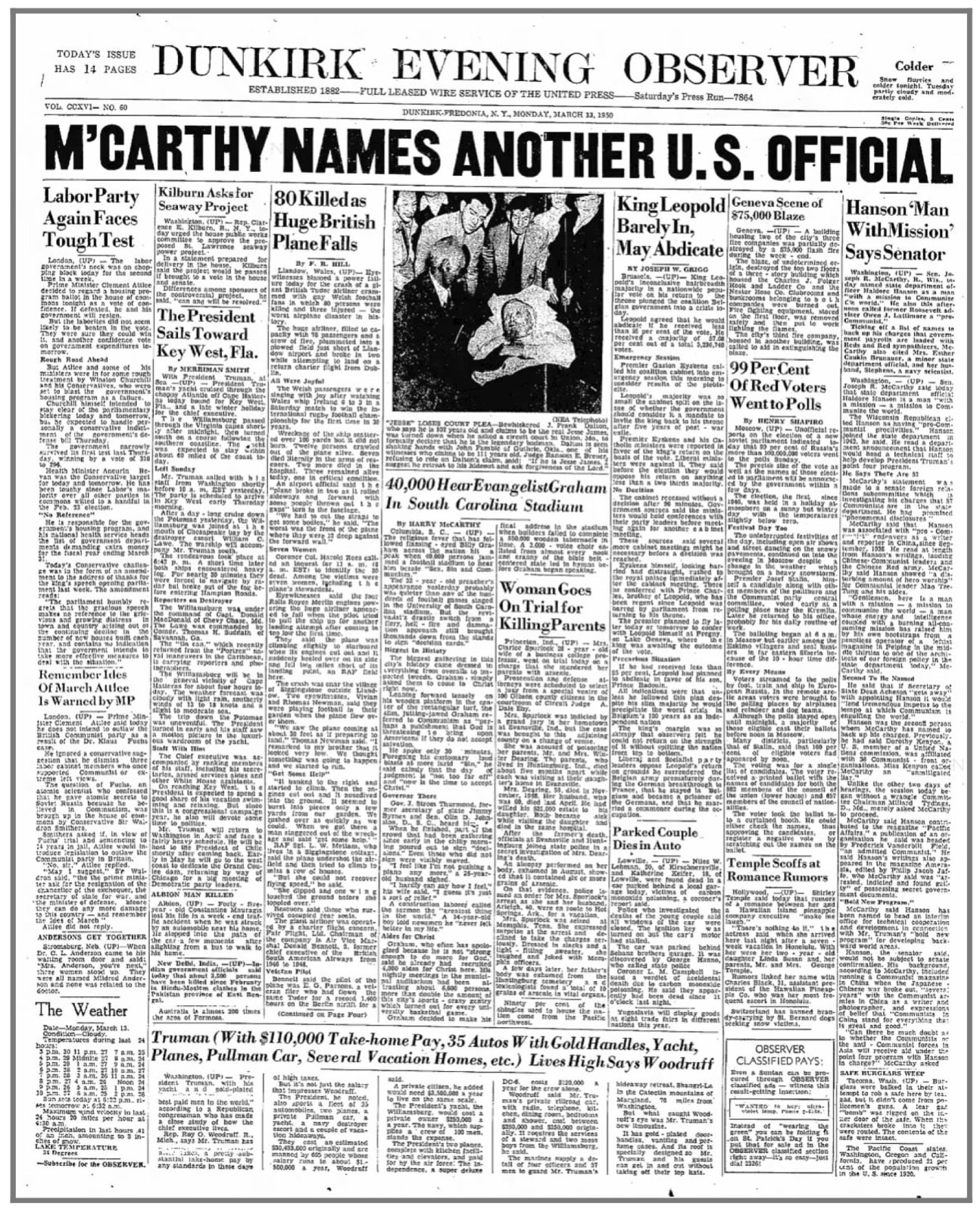 Lesson Four: Senator McCarthy and the Press - Reason Triumphs Over Passion - Lessons - Life Stories