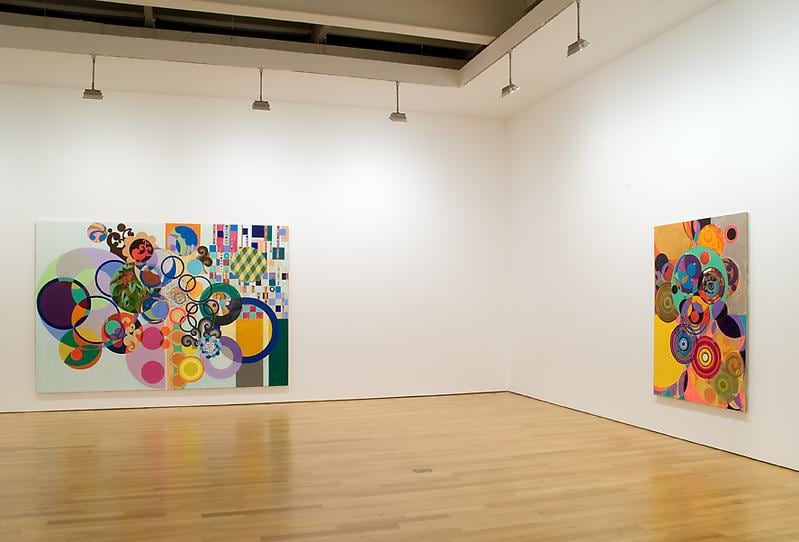 installation view of two artworks