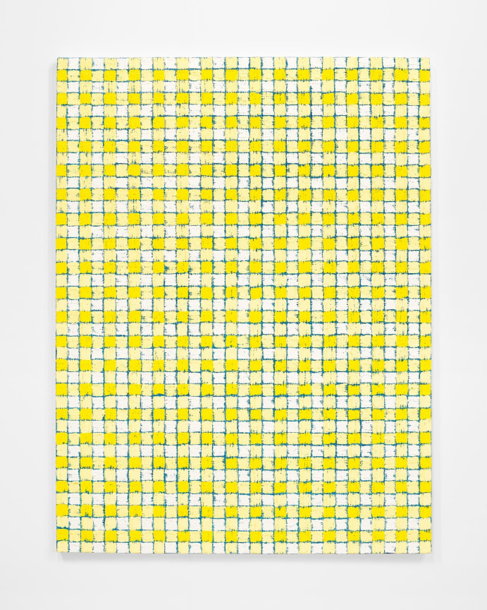 Oil on burlap over panel