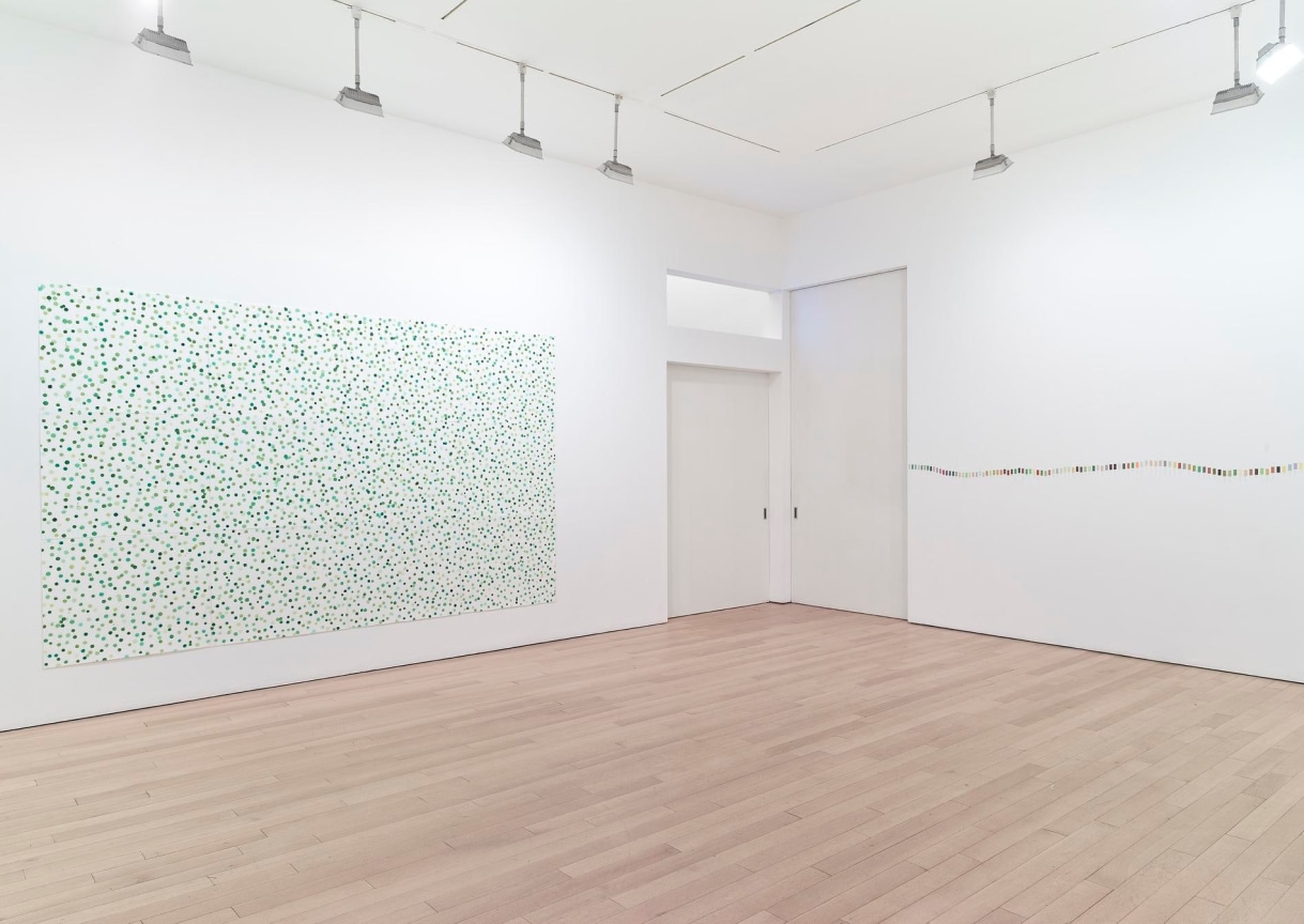 installation view of two artworks