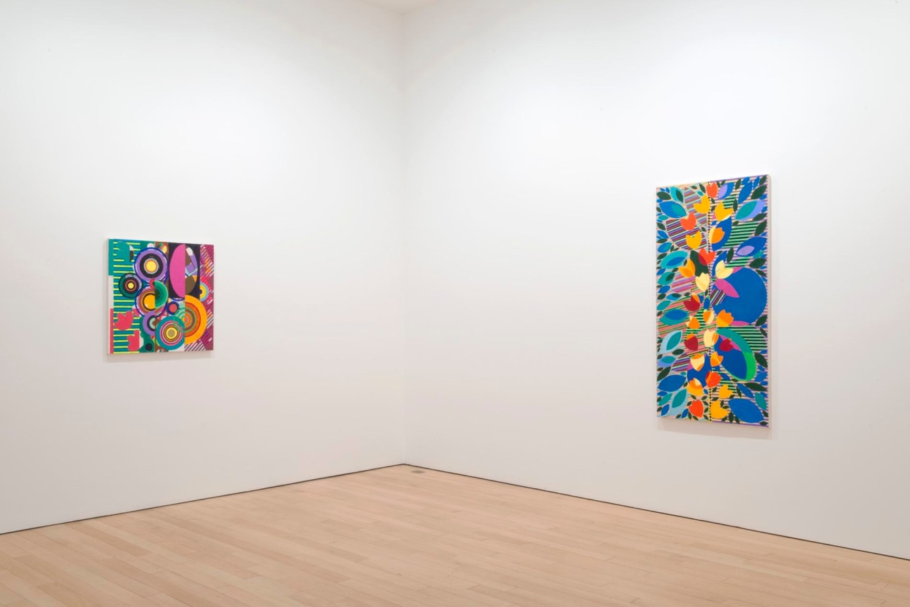 installation view of two artworks
