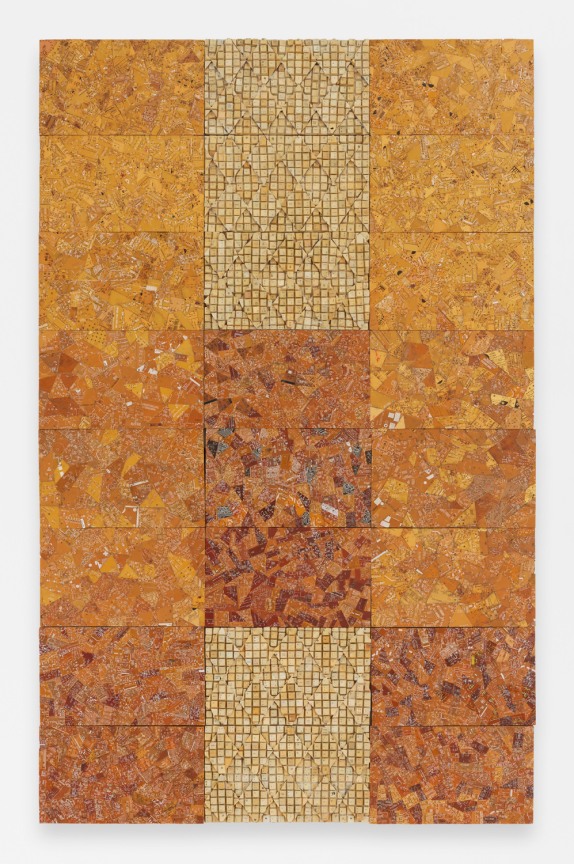 Reclaimed electrical wires and components on panel