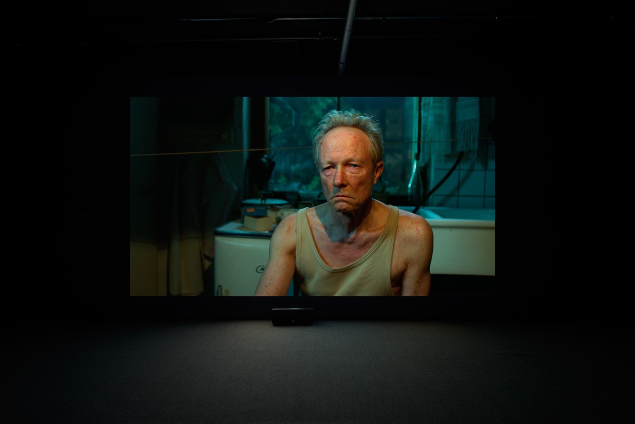 installation view of a video
