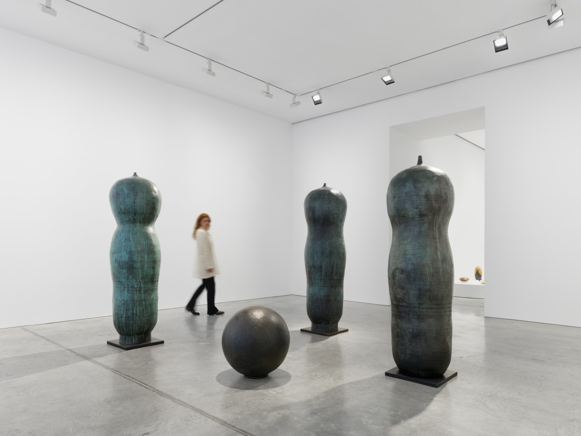 Installation view, Toshiko Takaezu,&nbsp;Bronzes,&nbsp;James Cohan, 48 Walker St, New York, NY, May 16 - July 25, 2025.