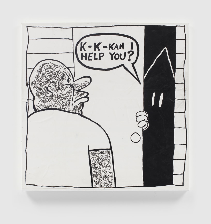 Acrylic, ink, and paper collage on canvas