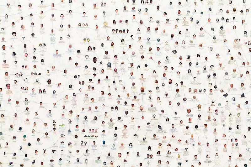 Detail of SIMON EVANS's Everyone, 2011