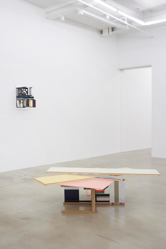 installation view of several artworks