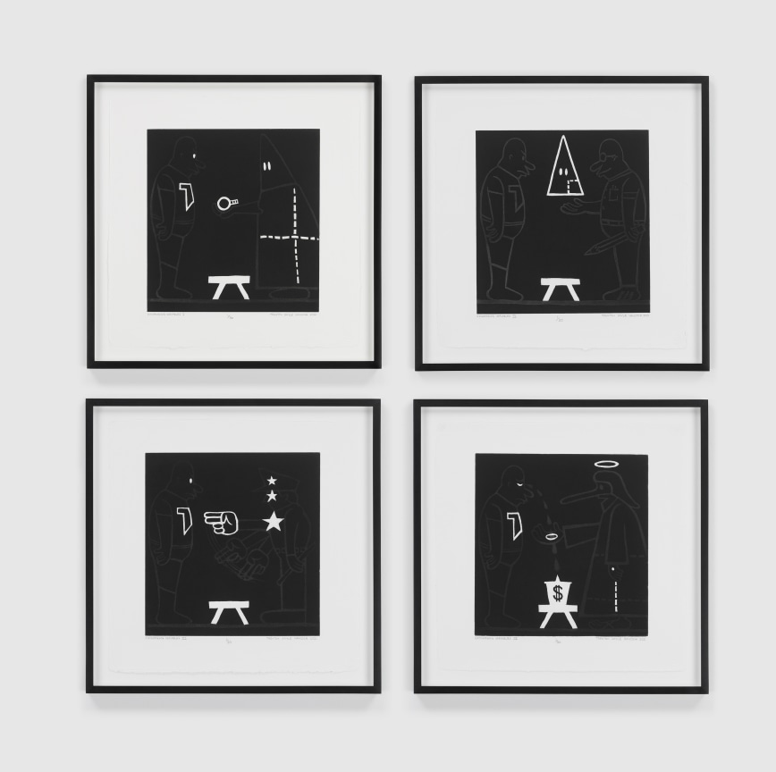 Suite of 4 aquatint prints