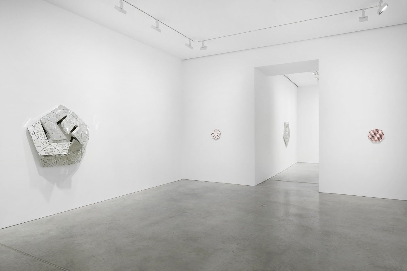 view of several glass artworks