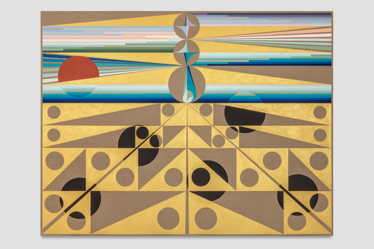 Flashe and mineral paint on linen