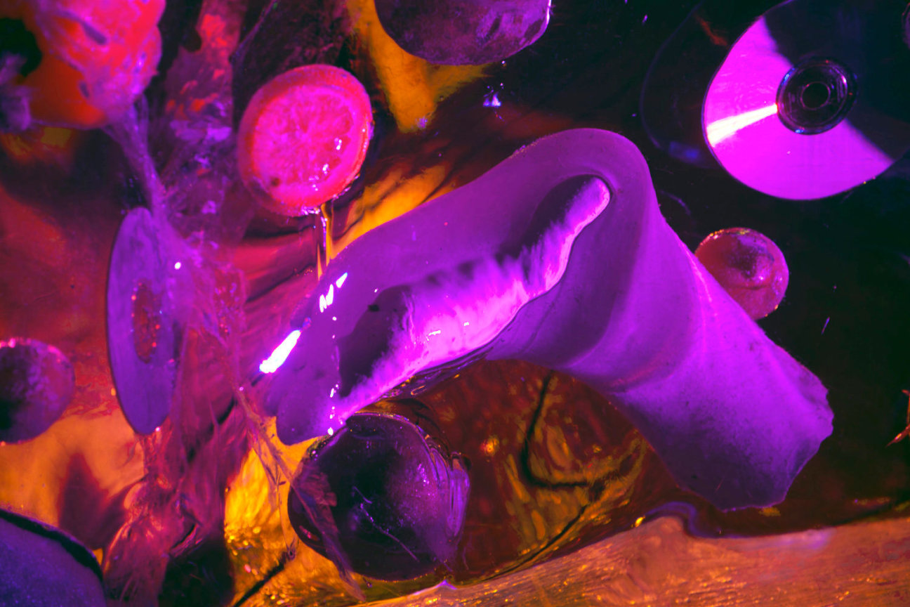 LOS JAICHACKERS (Eamon Ore-Giron &amp;amp; Julio C&eacute;sar Morales), Ice Sculpture after Jamaican Sound Systems&nbsp;(detail),&nbsp;2013