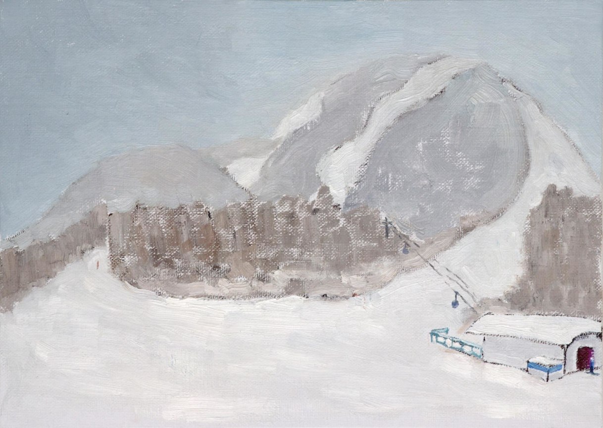 snowy landscape of a ski mountain