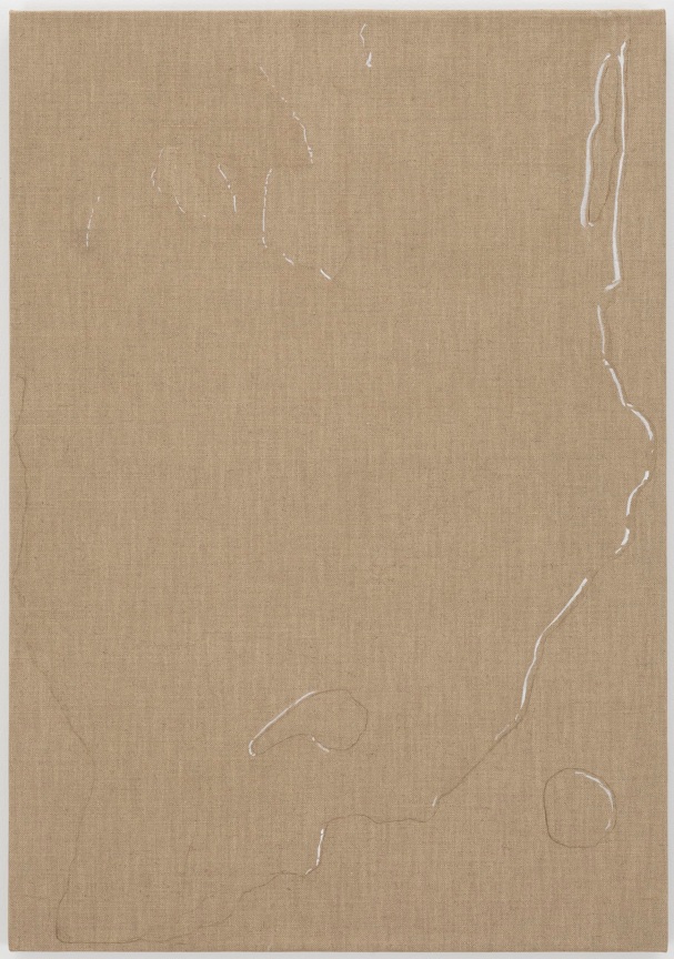 , HELENE APPEL&nbsp;Water Spill,&nbsp;2014&nbsp;Watercolor on linen&nbsp;29 7/8 x 20 13/16 in. (76 x 53 cm)